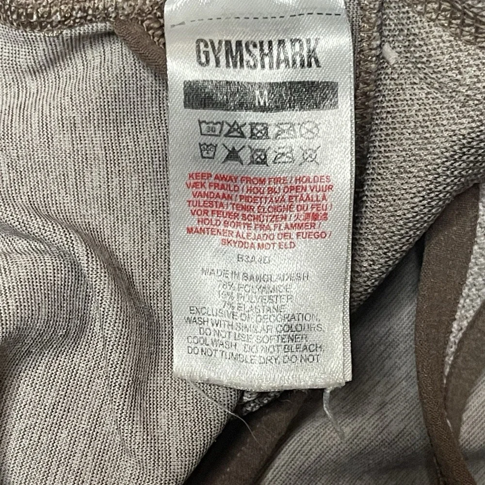 Gymshark Adapt Camo Seamless‎ Sports Bra Pebble Grey/Soul Brown Womens M No Pads